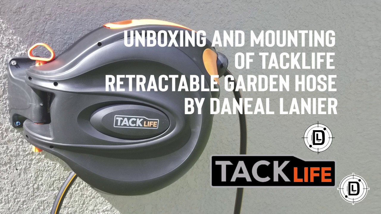 Unboxing and mounting the Tacklife retractable hose reel 