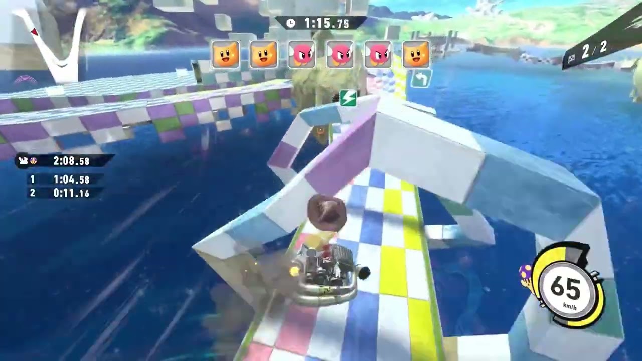 Kirby Air Riders 1.2.0 - Time Attack Bulk Star (Cappy) on Checker Knights 