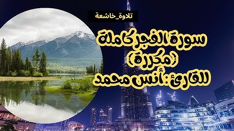 سورة الفجر كاملة {مكررة} للقارئ أنس محمد تلاوة خاشعة للقرآن الكريم/ Surah ( Al-Fajr) Anas Muhammad