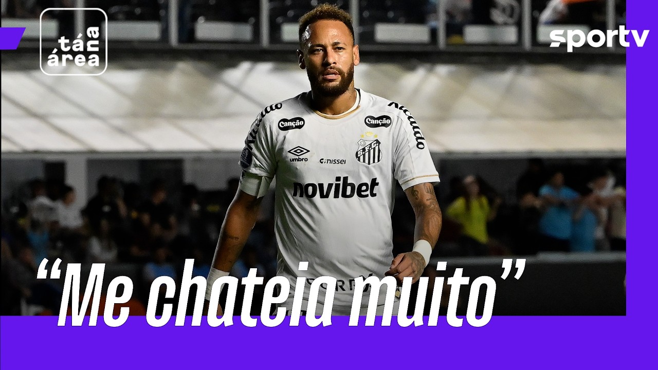 NEYMAR SE DEFENDE SOBRE POLÊMICAS COM JOVENS DO SANTOS | TÁ NA ÁREA | sportv