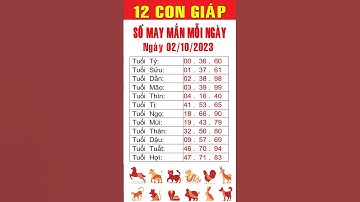 Con số may mắn ngày 02/10/2023 cho 12 con giáp #consotailoc #tailoc #xuhuong