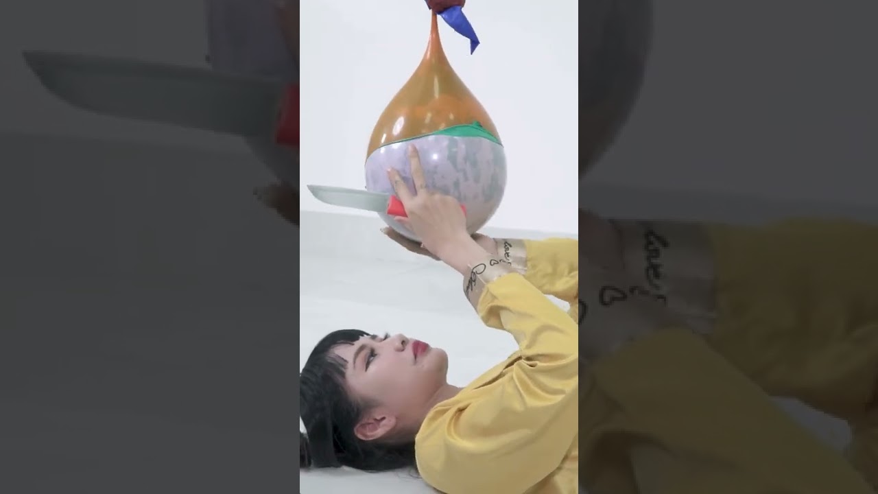 Random Water Balloon Cutting Challenge 