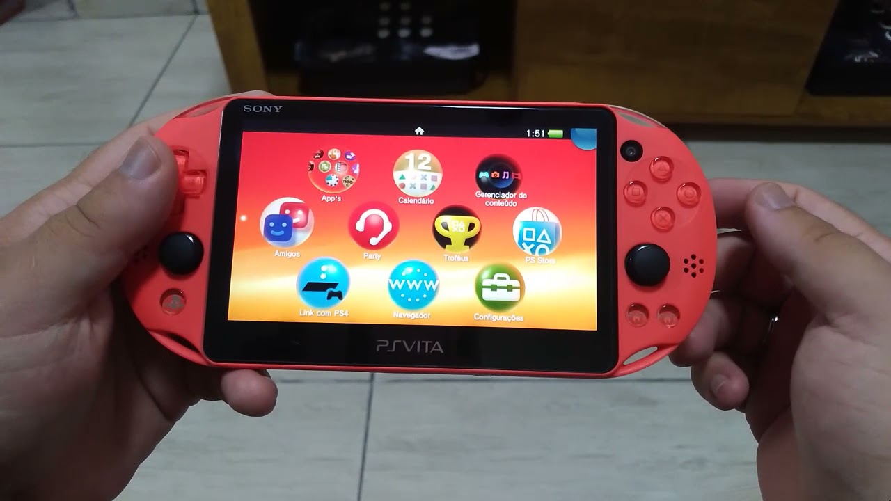 Meu Ps Vita Slim - Neon Orange - YouTube