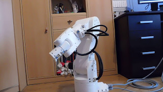 3D printed 6 axis robot on stepper motors