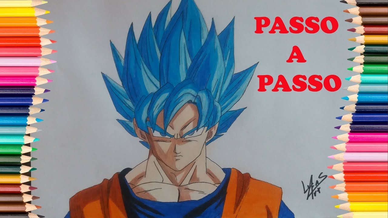 COMO DESENHAR A ROUPA DO GOKU E Colorir PASSO A PASSO 😲🔥 