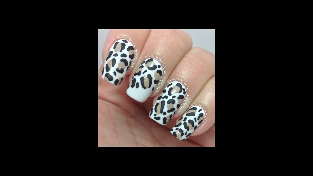 Snow Leopard Nail art - YouTube