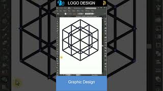Hexagon Geometric Design Illustrator CC #shorts