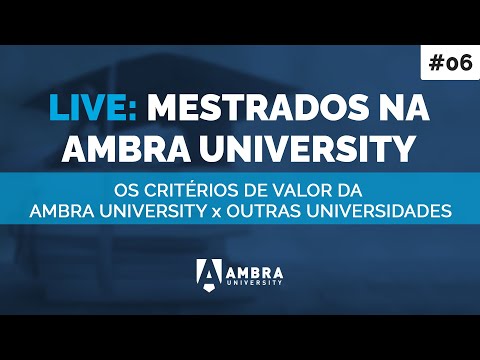 Os critérios de valor da Ambra University x outras universidades
