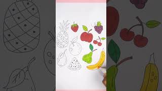 Fruits Coloring page #shorts #satisfying #coloring #youtubeshorts