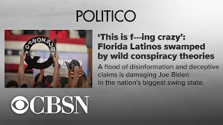 Biden seeks support among Florida Latinos as state swamped by wild conspiracy theories