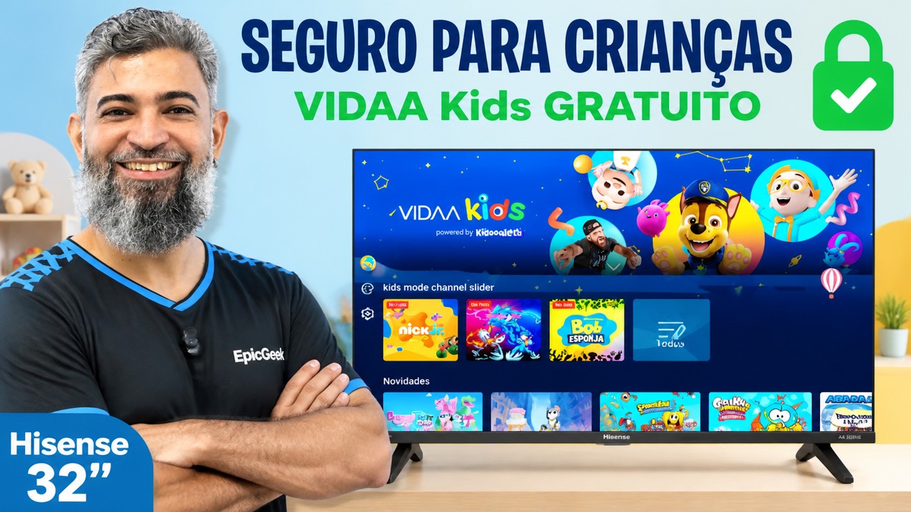 Hisense com perfil infantil: como usar o VIDAA Kids para proteger suas crianças na TV