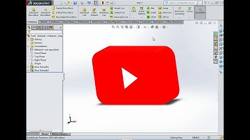 How to make Youtube logo design in Solidwork/Solidwork mein Youtube logo kaise bnaye/Tutorial No-011