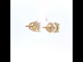 Video: 10Kt Gold Earrings 8Mm With Moissanite Ctw 4.00