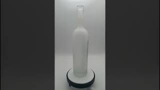750ML Round empty glass liquor bottle with frosting with decal printing cork finish #ruishengglass