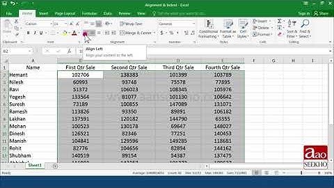How To Use Text Alignment & Indent Options To Align & Indent Text In MS Excel In Hindi – Lesson 8480