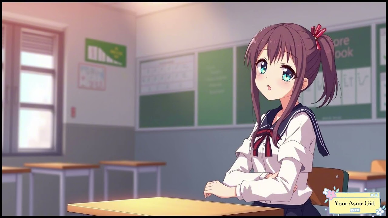 АСМР Влюбленная в тебя одноклассница пристает к тебе на уроке (часть 2)