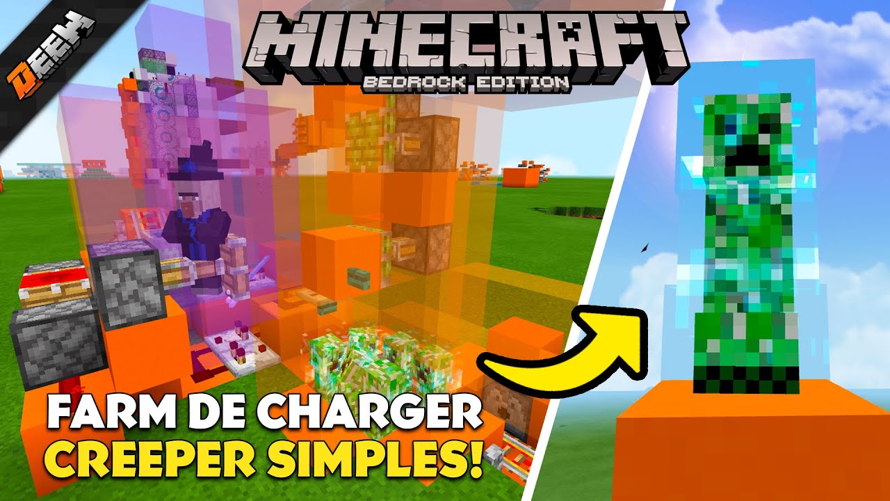 Farm Automática de Charged Creeper para Minecraft Bedrock/PE [1.16.200 ...