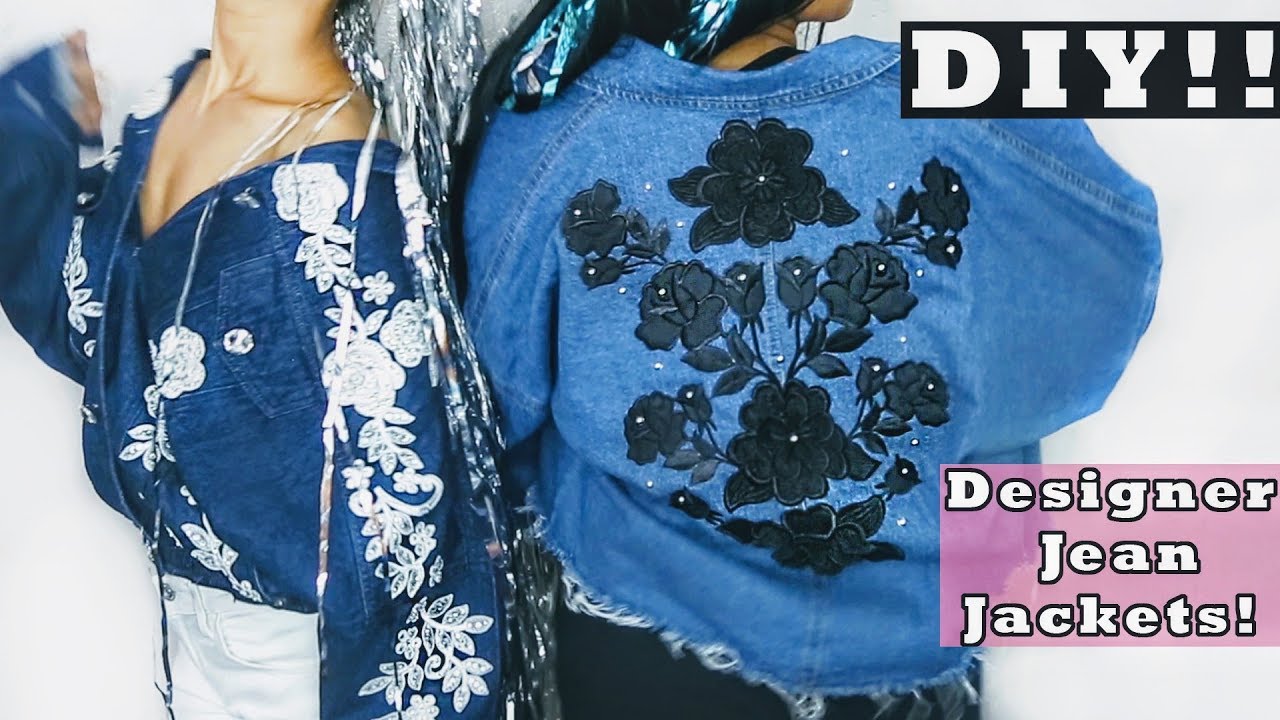 DIY | Custom Made Designer JEAN JACKETS!! - YouTube