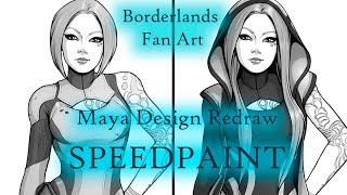 SPEEDPAINT - Maya - Borderlands 2 to Borderlands 3 Design Redraw