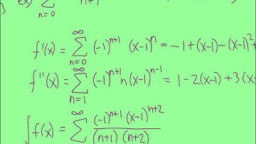 AP Calculus BC: Section 8.8b - Differentiating & Integrating Power Series
