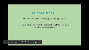 1.3 Problem Solving Video