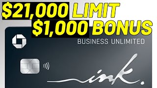$21,000 Chase Ink Business Unlimited Card with $1,000 Bonus (My Story)
