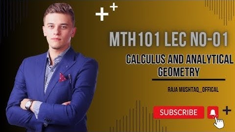 MTH101 Lecture 1/ VU Short Lecture / Calculus And Analytical Geometry in Urdu/hindi Lecture 1