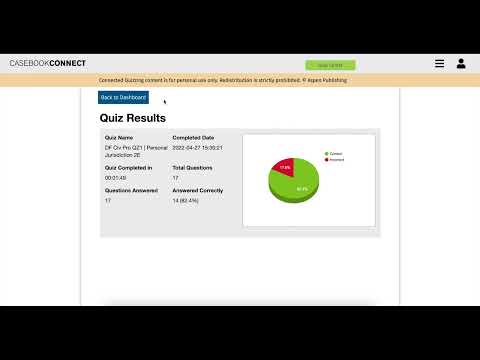 Connected Quizzing Law Student Tutorial