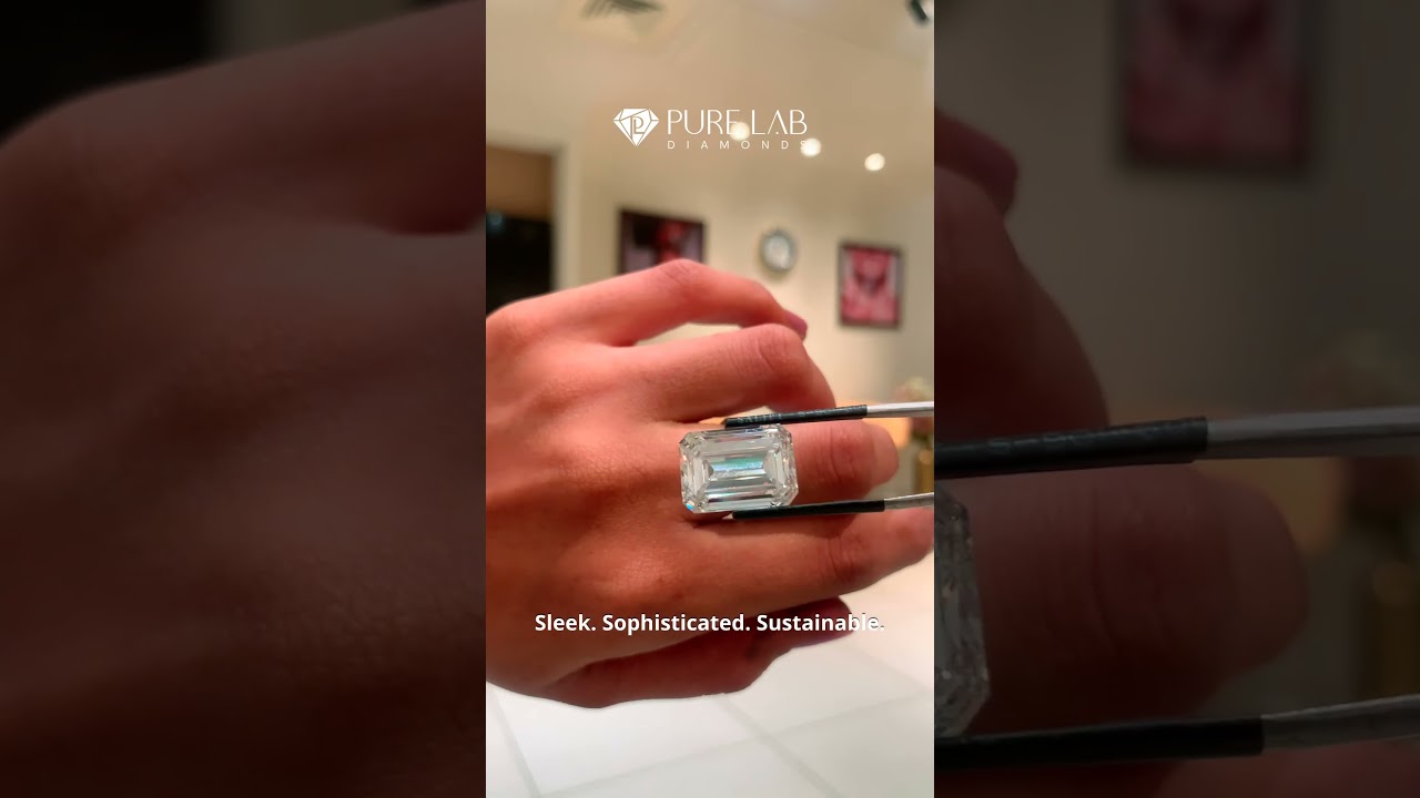 11 Carat Emerald Cut Lab-Grown Diamond