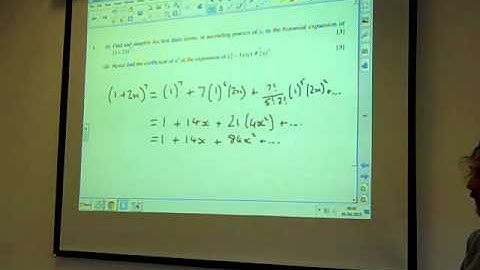 C2 Binomial Theorem OCR January 2011 q1