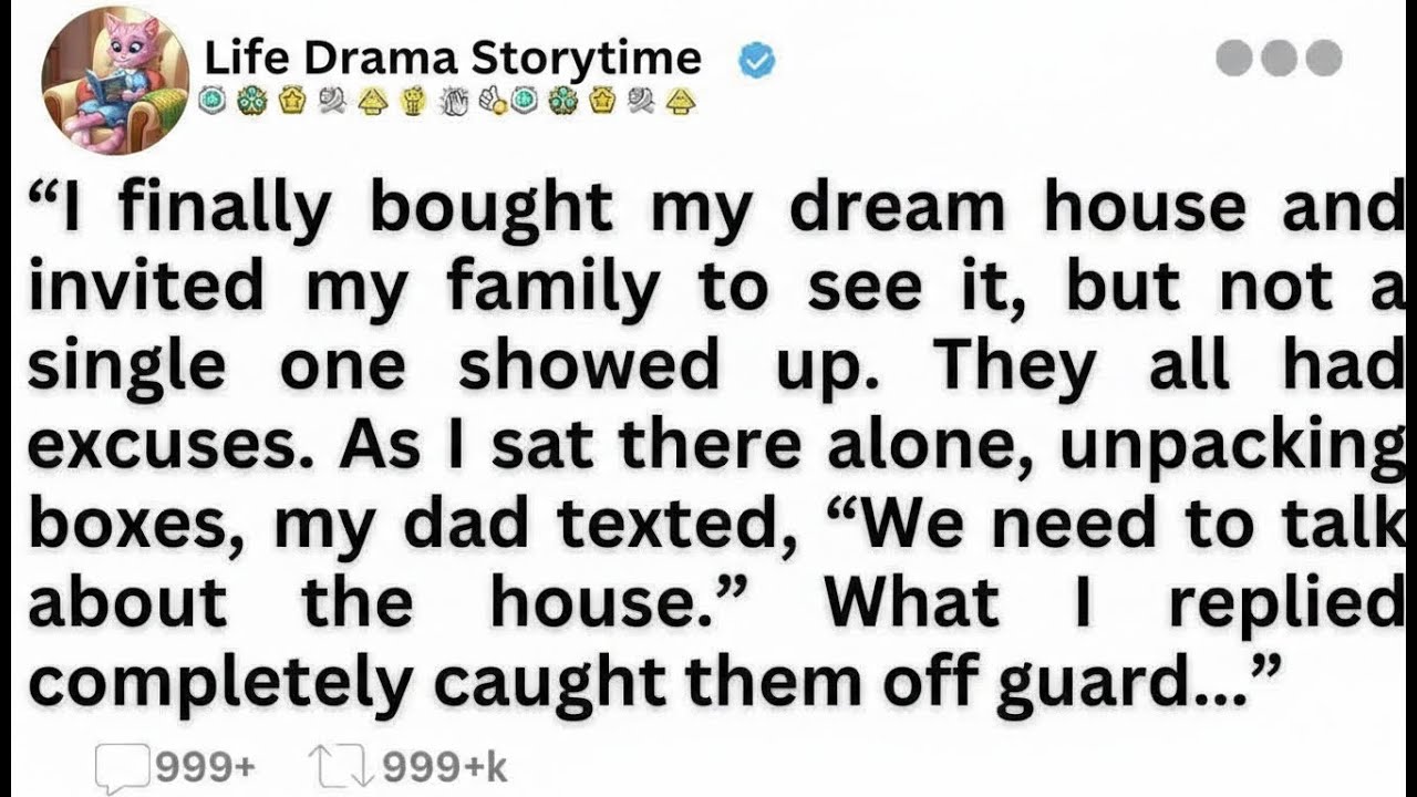 Full Story I finally bought my dream house and invited my family to see it, but not a single one