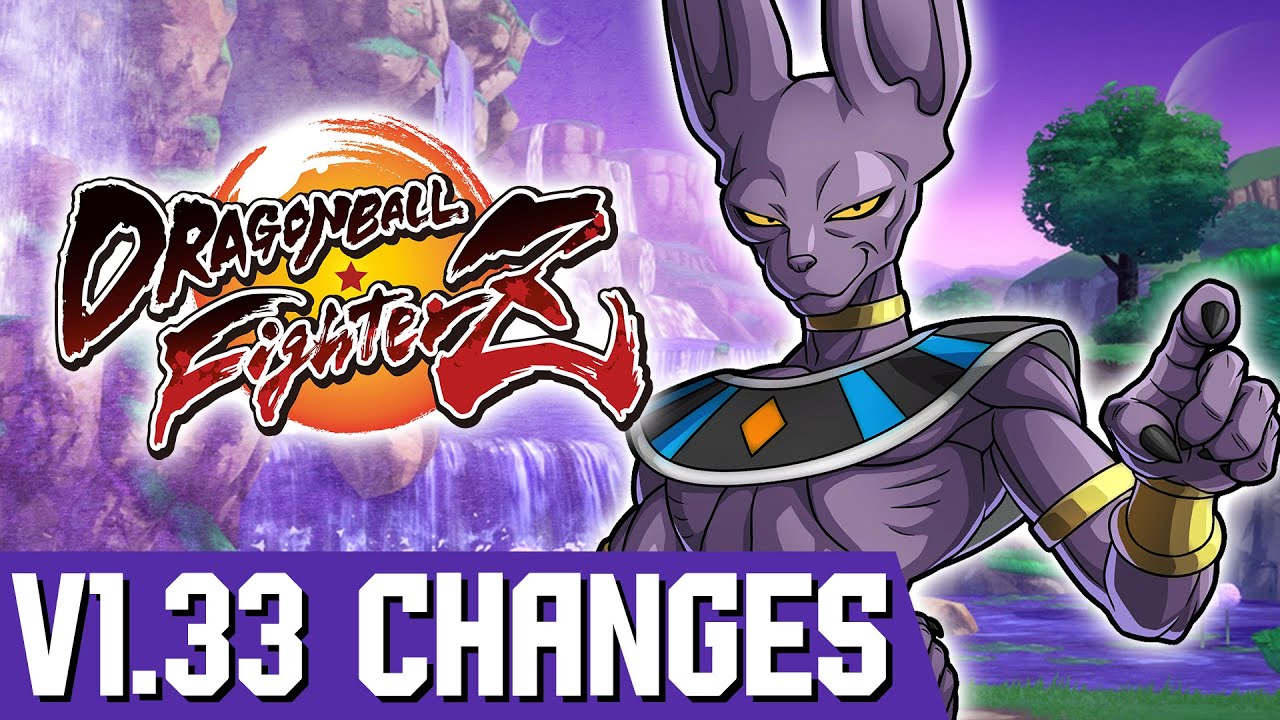 [DBFZ] Beerus ALL v1.33 patch changes - YouTube