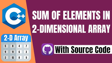 How to Calculate Sum of the Elements in a 2-Dimensional Array | Complete C++ Project | Urdu/Hindi