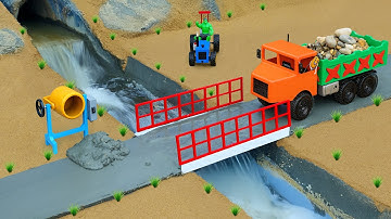 DIY Mini Truck Builds Strong Concrete Bridge After Old Wooden Bridge Collapse