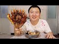 50串烧烤配肉饼，大口撸串，深夜诱惑太馋人！【cram阿强】