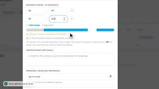 How to split a translation job between translators in Linguaiser
