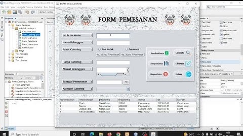 Aplikasi Pemesanan Catering Java GUI ( Graphic User Interface )