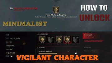 VIGILANT CHARACTER NEW MINIMALIST CHALLENGE GUIDE - THE SHADOWED THRONE DLC2 MAP - COD WW2 ZOMBIES