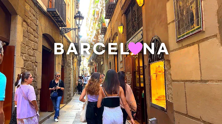 [4K] Spain Walk, Barcelona : La Rambla, Gothic Qua...