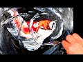 Beautiful Koi Fish / Palette Knife Painting Demo / Abstract Acrylic