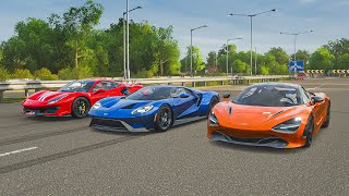 In this drag race we bring the ferrari 488 pista, mclaren 720s & ford
gt 2017 which is an exciting trio of super cars! pista has 710 bhp and
reaches a to...