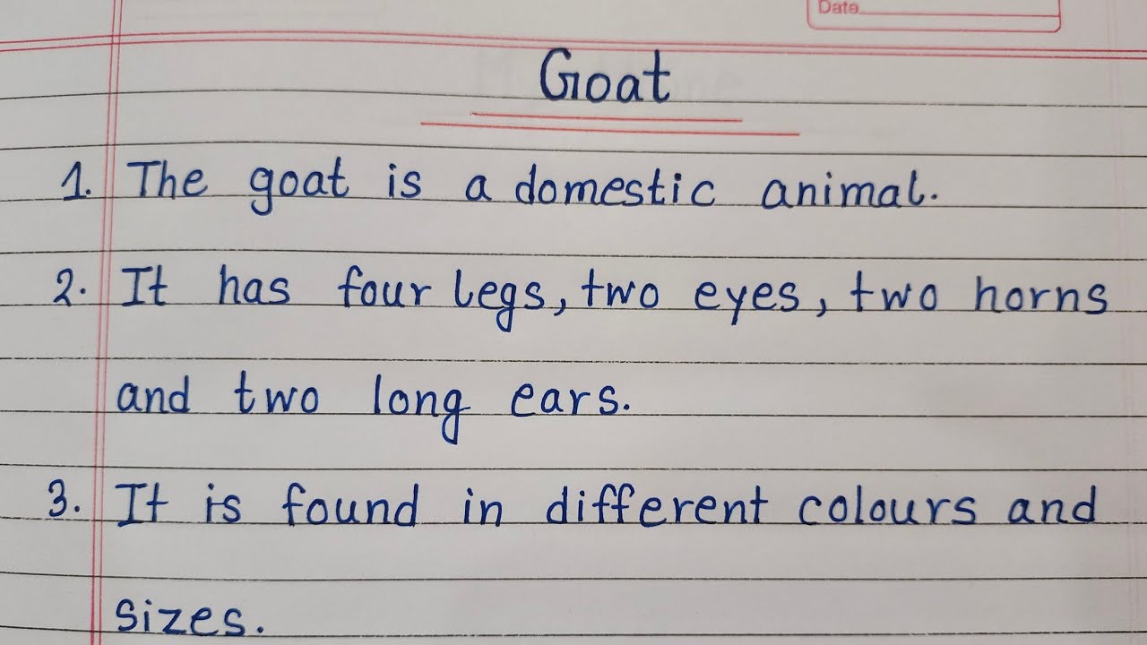 goat essay in english for class 5