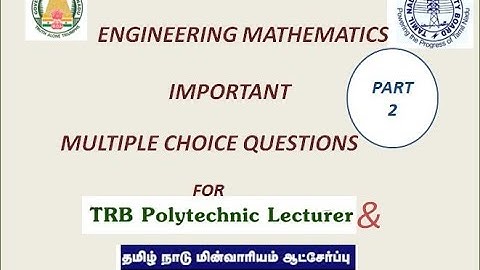 Engineering mathematics part -2 l trb l tneb