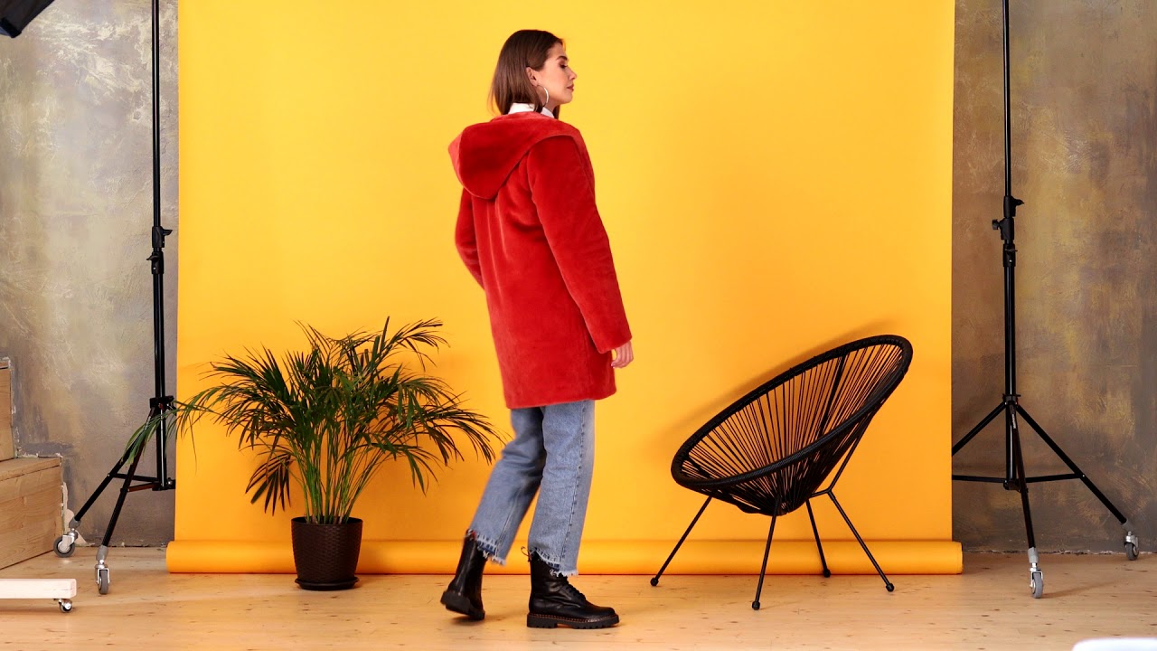 Эко-шуба Grand Furs модель - 2-071 коралл