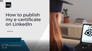 How to publish my CIOLQ eCertificate on LinkedIn