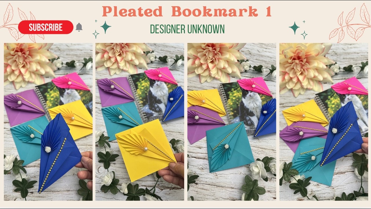Origami Maniacs 567: Pleated Leaf Bookmark 1