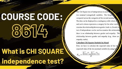 what is Chi Square? #independence #test #aiouassignment #8614 #2023 #statistics #aiou #relationship