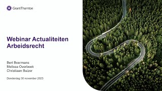 Webinar Actualiteiten Arbeidsrecht