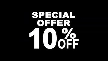 Special Offer 10% Precent Off Glitch Effect Text Distortion 4K Loop Animation