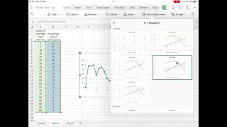 Producing a kite diagram in Excel on iPad